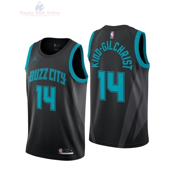 Acquista Maglia NBA Bambino Charlotte Hornets #14 Michael Kidd Gilchrist Nike Nero Città 2018-19