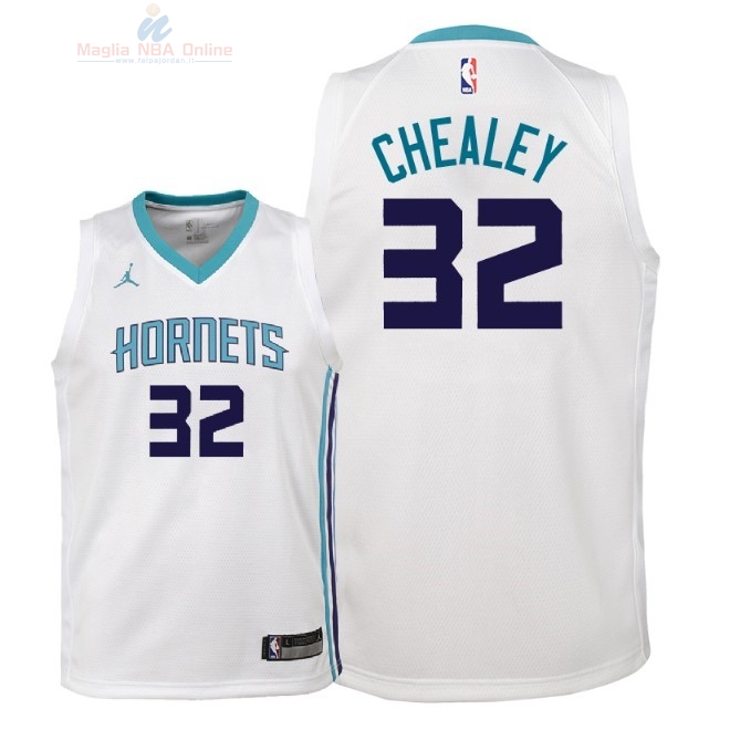 Acquista Maglia NBA Bambino Charlotte Hornets #32 Joe Chealey Bianco Association 2018-19