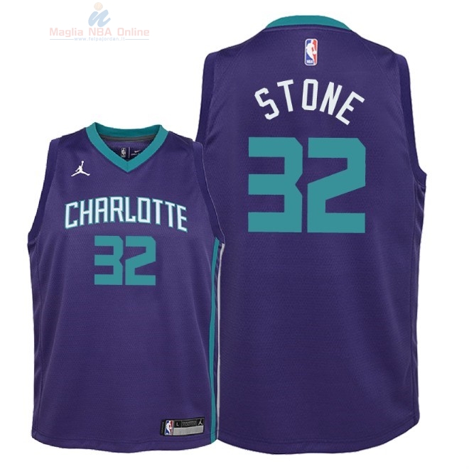 Acquista Maglia NBA Bambino Charlotte Hornets #32 Julyan Stone Porpora Statement 2018