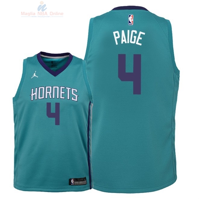 Acquista Maglia NBA Bambino Charlotte Hornets #4 Marcus Paige Verde Icon 2018