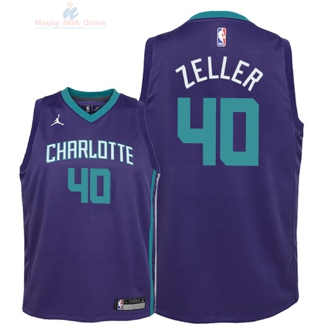 Acquista Maglia NBA Bambino Charlotte Hornets #40 Cody Zeller Porpora Statement 2018