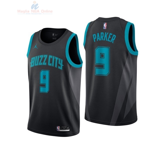 Acquista Maglia NBA Bambino Charlotte Hornets #9 Tony Parker Nike Nero Città 2018-19
