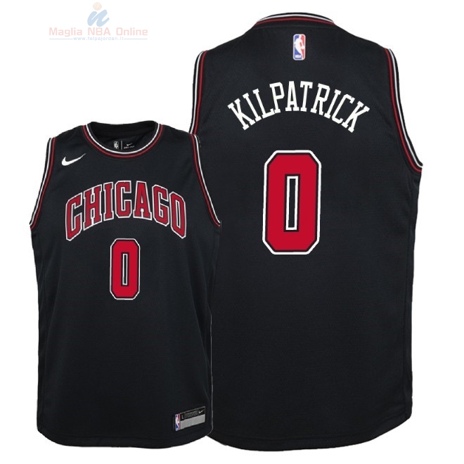 Acquista Maglia NBA Bambino Chicago Bulls #0 Sean Kilpatrick Nero Statement 2018