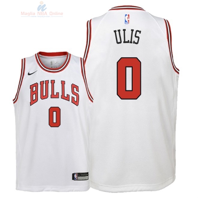 Acquista Maglia NBA Bambino Chicago Bulls #0 Tyler Ulis Bianco Association 2018