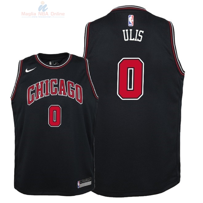 Acquista Maglia NBA Bambino Chicago Bulls #0 Tyler Ulis Nero Statement 2018