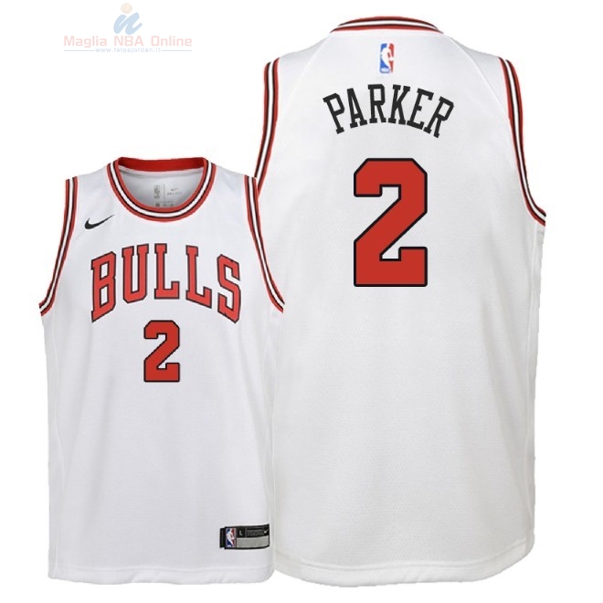 Acquista Maglia NBA Bambino Chicago Bulls #2 Jabari Parker Bianco Association 2018