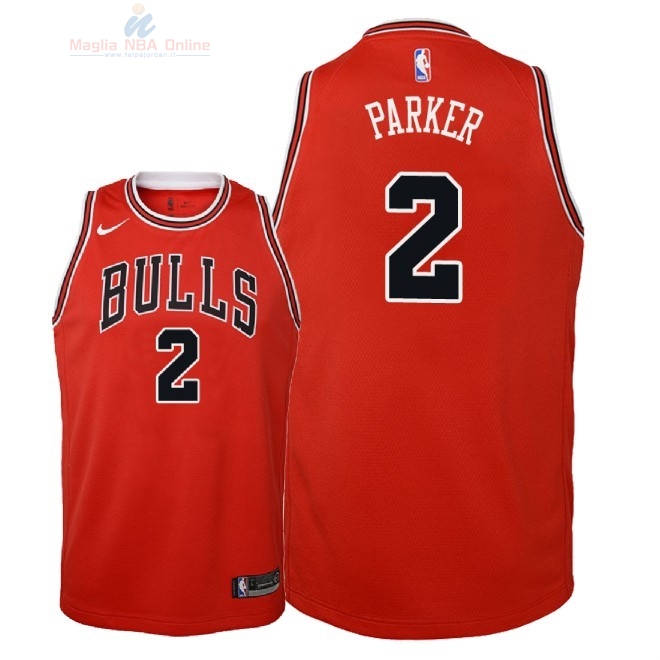 Acquista Maglia NBA Bambino Chicago Bulls #2 Jabari Parker Rosso Icon 2018