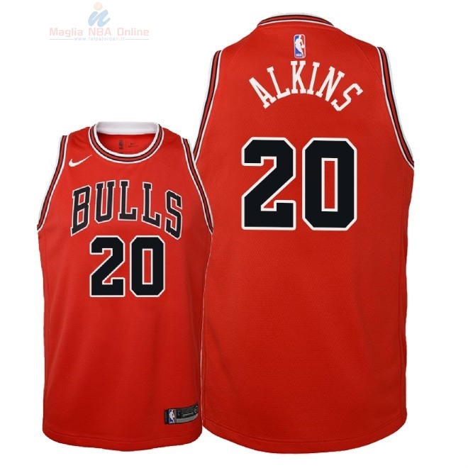 Acquista Maglia NBA Bambino Chicago Bulls #20 Rawle Alkins Rosso Icon 2018