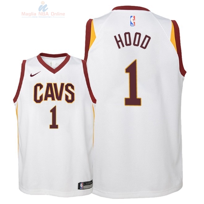 Acquista Maglia NBA Bambino Cleveland Cavaliers #1 Rodney Hood Bianco Association 2018