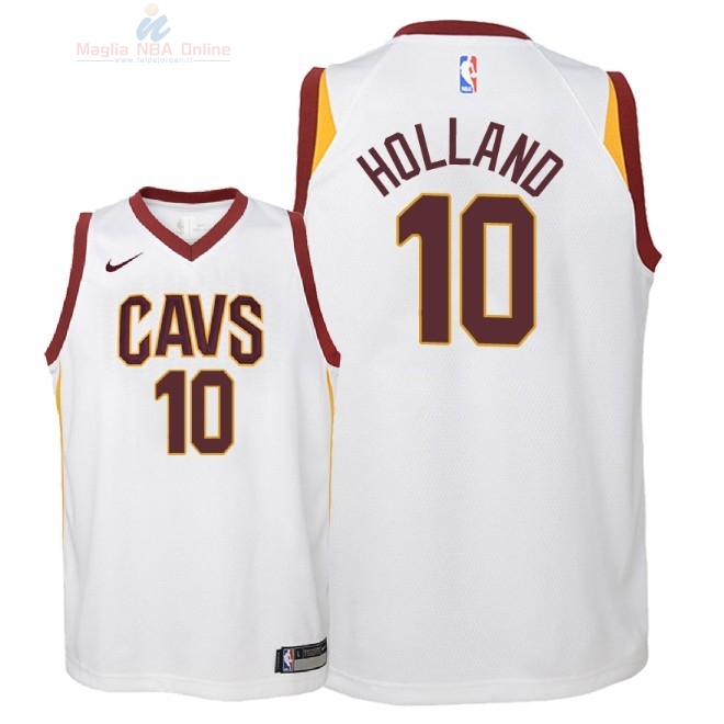 Acquista Maglia NBA Bambino Cleveland Cavaliers #10 John Holland Bianco Association 2018