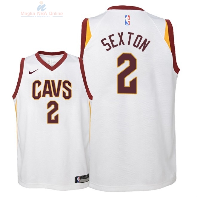 Acquista Maglia NBA Bambino Cleveland Cavaliers #2 Collin Sexton Bianco Association 2018