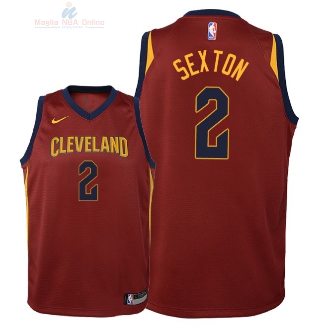 Acquista Maglia NBA Bambino Cleveland Cavaliers #2 Collin Sexton Rosso Icon 2018