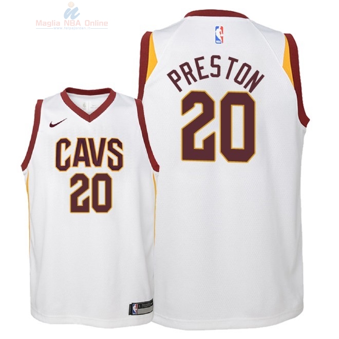 Acquista Maglia NBA Bambino Cleveland Cavaliers #20 Billy Preston Bianco Association 2018