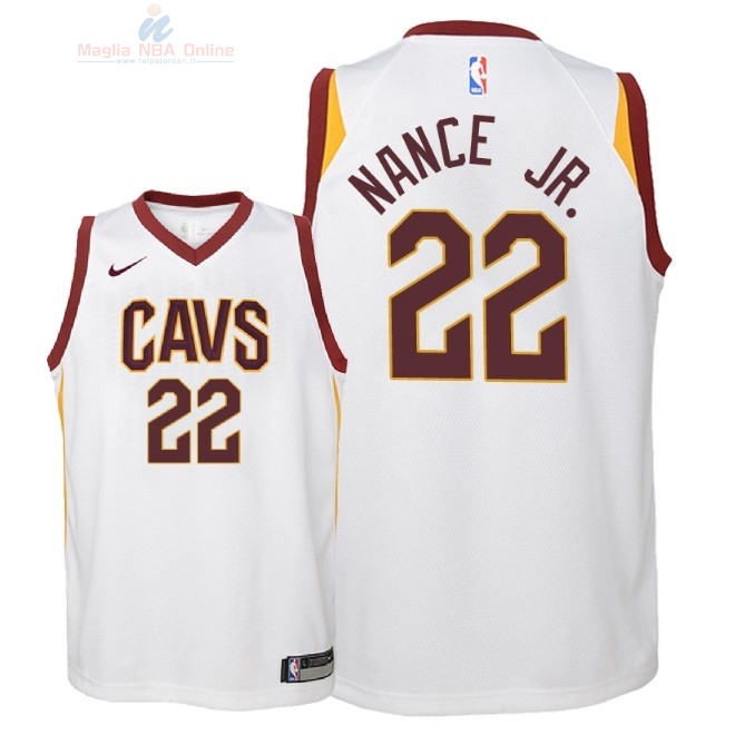 Acquista Maglia NBA Bambino Cleveland Cavaliers #22 Larry Nance Jr Bianco Association 2018