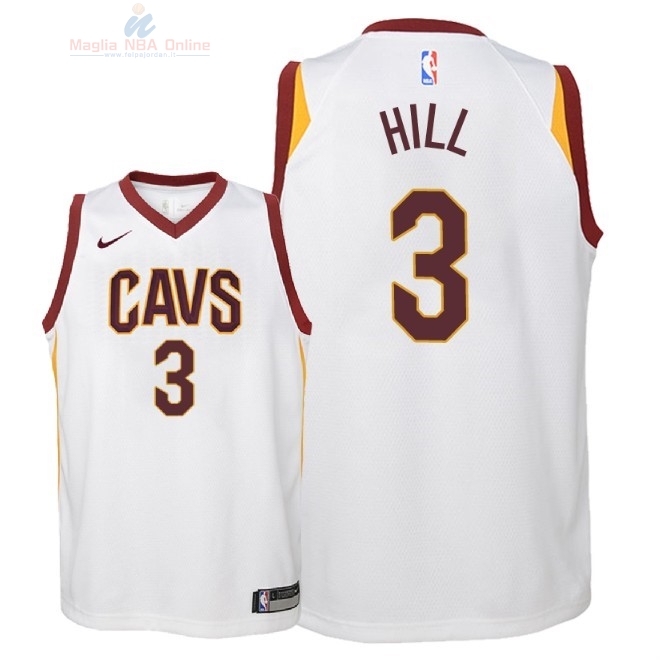 Acquista Maglia NBA Bambino Cleveland Cavaliers #3 George Hill Bianco Association 2018