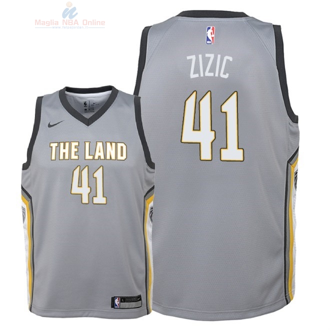 Acquista Maglia NBA Bambino Cleveland Cavaliers #41 Ante Zizic Nike Grigio Città 2018