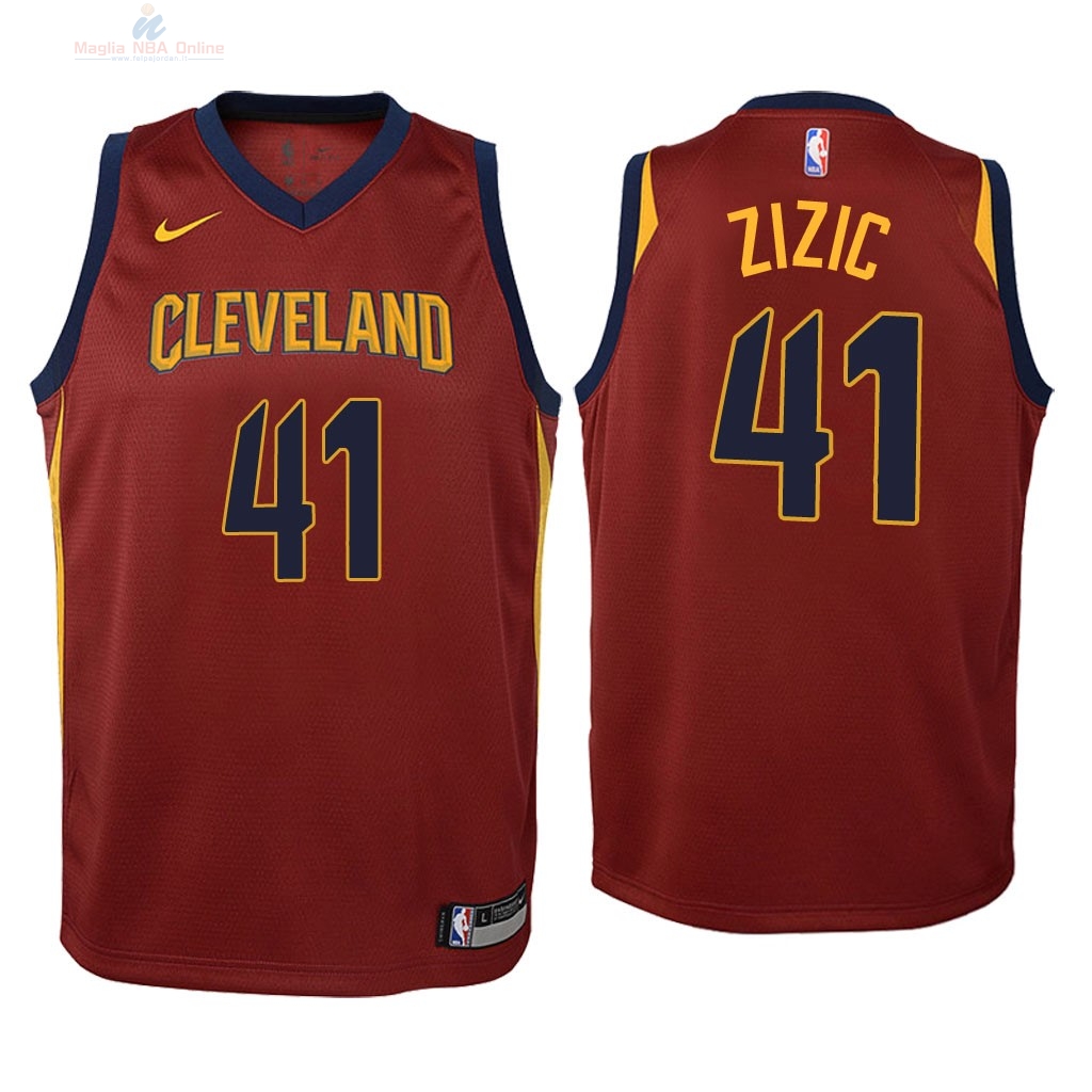 Acquista Maglia NBA Bambino Cleveland Cavaliers #41 Ante Zizic Rosso Icon 2018