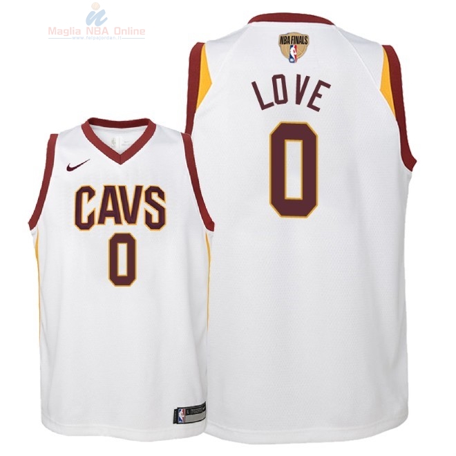 Acquista Maglia NBA Bambino Cleveland Cavaliers Finale Campioni 2018 #0 Kevin Love Bianco Association Patch