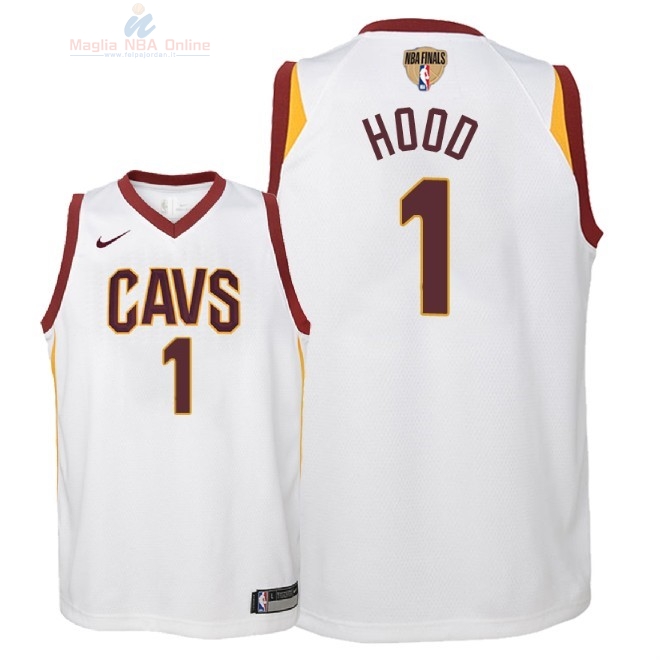 Acquista Maglia NBA Bambino Cleveland Cavaliers Finale Campioni 2018 #1 Rodney Hood Bianco Association Patch