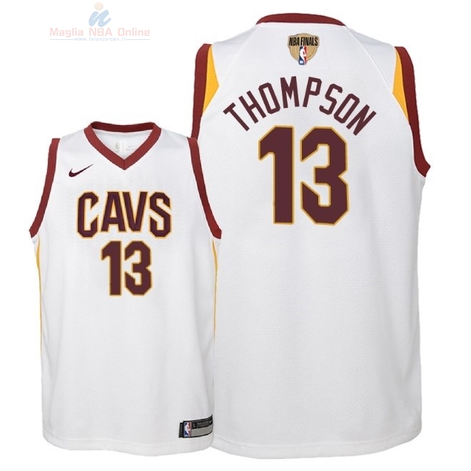 Acquista Maglia NBA Bambino Cleveland Cavaliers Finale Campioni 2018 #13 Tristan Thompson Bianco Association Patch