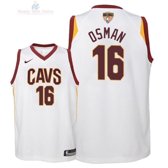 Acquista Maglia NBA Bambino Cleveland Cavaliers Finale Campioni 2018 #16 Cedi Osman Bianco Association Patch