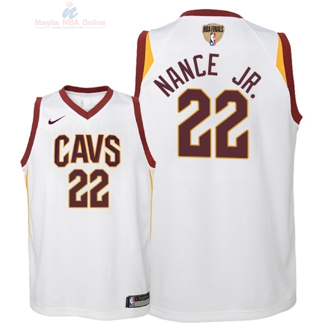 Acquista Maglia NBA Bambino Cleveland Cavaliers Finale Campioni 2018 #22 Larry Nance Jr Bianco Association Patch