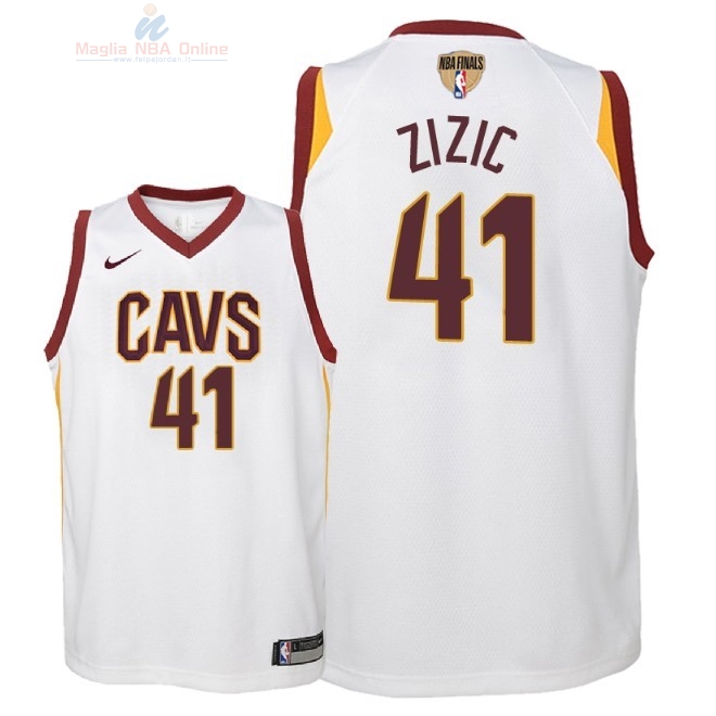 Acquista Maglia NBA Bambino Cleveland Cavaliers Finale Campioni 2018 #41 Ante Zizic Bianco Association Patch