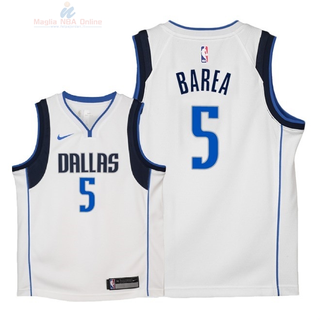 Acquista Maglia NBA Bambino Dallas Mavericks #5 J.J. Barea Bianco Association 2018