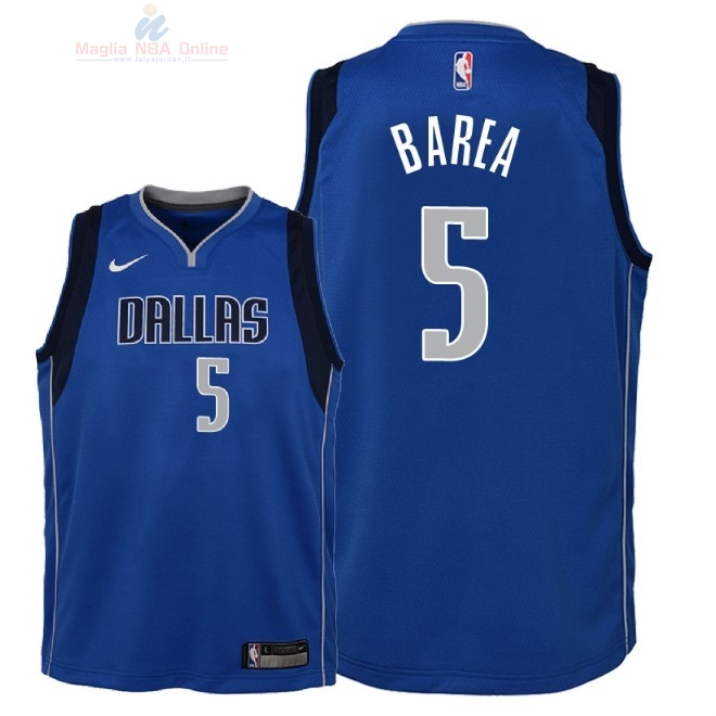 Acquista Maglia NBA Bambino Dallas Mavericks #5 J.J. Barea Blu Icon 2018