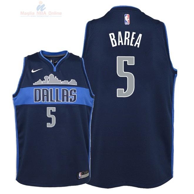 Acquista Maglia NBA Bambino Dallas Mavericks #5 J.J. Barea Nero Statement 2018