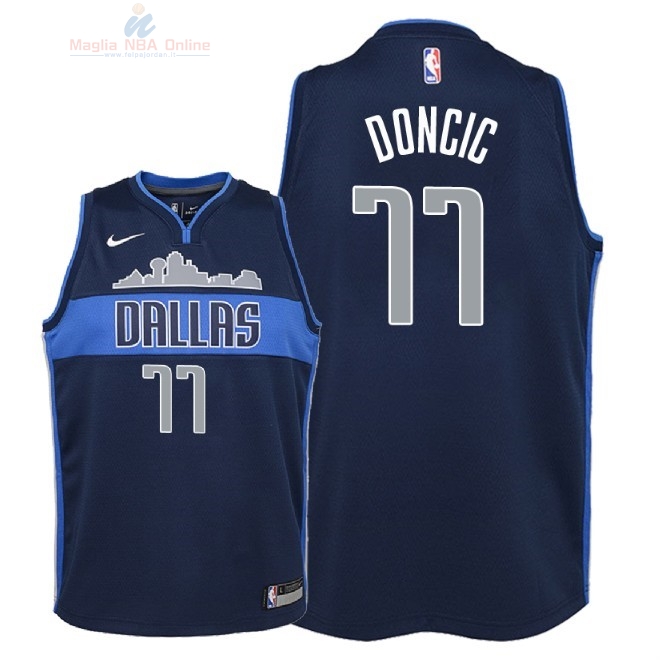 Acquista Maglia NBA Bambino Dallas Mavericks #77 Luka Doncic Nero Statement 2018