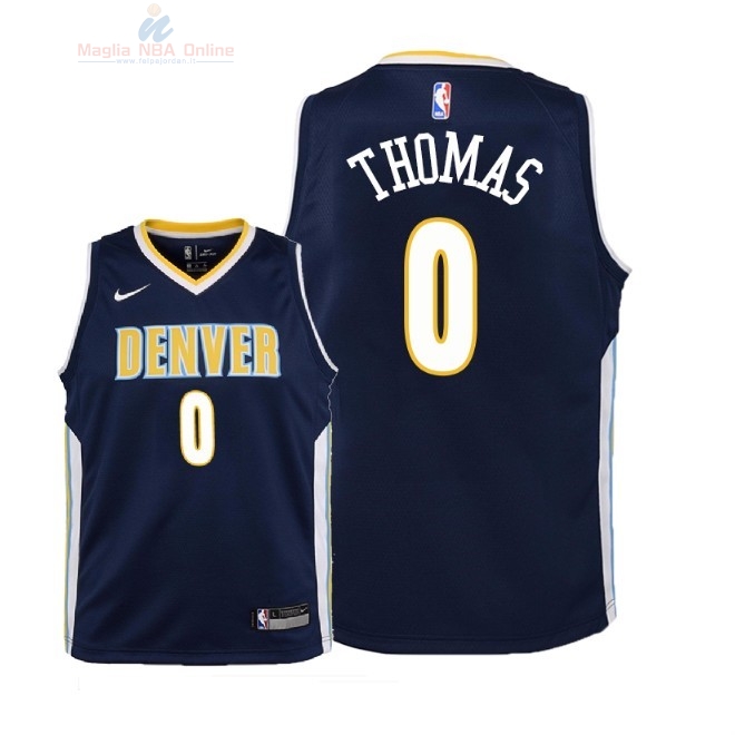 Acquista Maglia NBA Bambino Denver Nuggets #0 Isaiah Thomas Marino Icon 2018