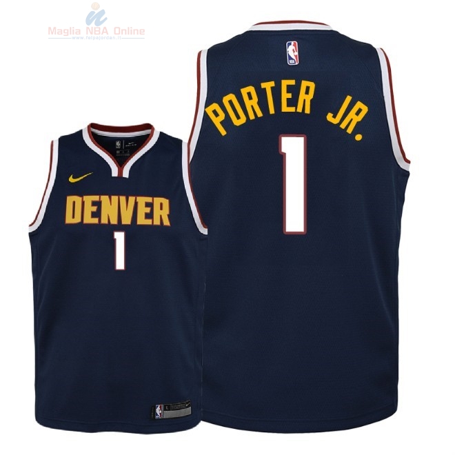 Acquista Maglia NBA Bambino Denver Nuggets #1 Michael Porter Jr Marino Icon 2018-19