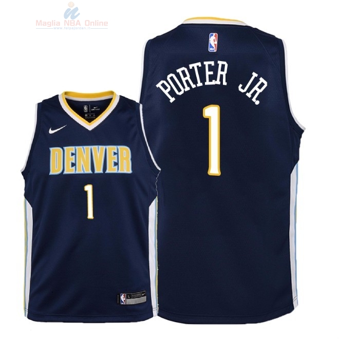 Acquista Maglia NBA Bambino Denver Nuggets #1 Michael Porter Jr Marino Icon 2018