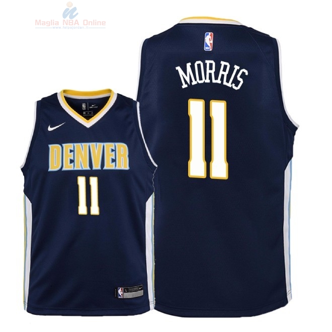 Acquista Maglia NBA Bambino Denver Nuggets #11 Monte Morris Marino Icon 2018