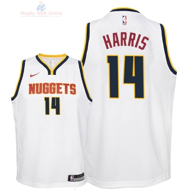 Acquista Maglia NBA Bambino Denver Nuggets #14 Gary Harris Bianco Association 2018-19