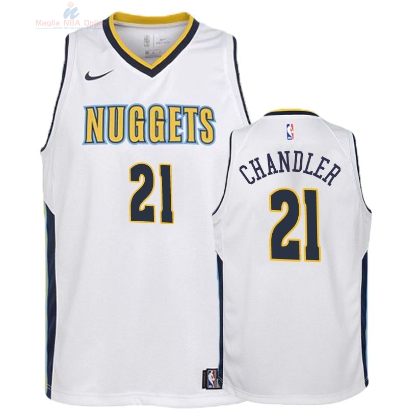 Acquista Maglia NBA Bambino Denver Nuggets #21 Wilson Chandler Bianco Association 2018