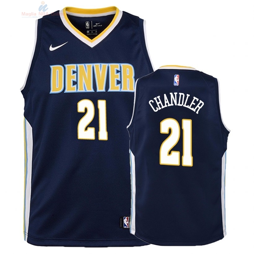 Acquista Maglia NBA Bambino Denver Nuggets #21 Wilson Chandler Marino Icon 2018