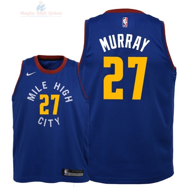 Acquista Maglia NBA Bambino Denver Nuggets #27 Jamal Murray Blu Statement 2018-19