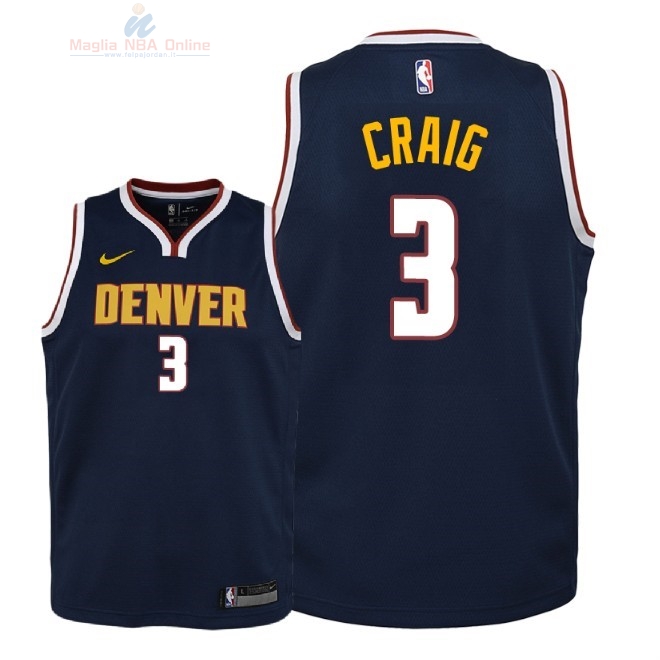 Acquista Maglia NBA Bambino Denver Nuggets #3 Torrey Craig Marino Icon 2018-19