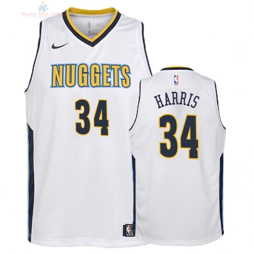 Acquista Maglia NBA Bambino Denver Nuggets #34 Devin Harris Bianco Association 2018