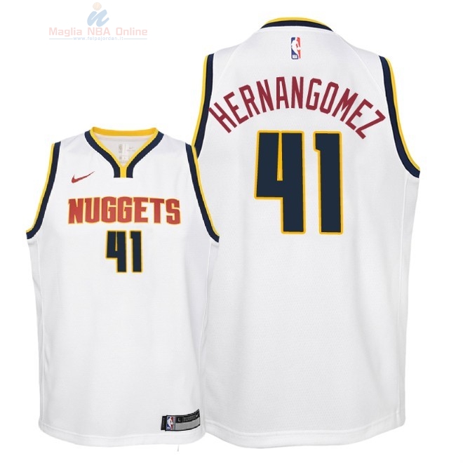 Acquista Maglia NBA Bambino Denver Nuggets #41 Juan Hernangomez Bianco Association 2018-19