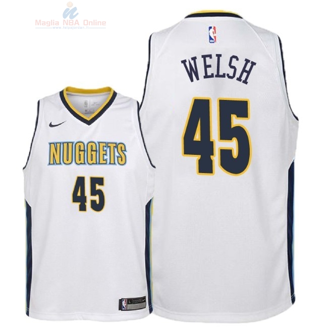 Acquista Maglia NBA Bambino Denver Nuggets #45 Thomas Welsh Bianco Association 2018