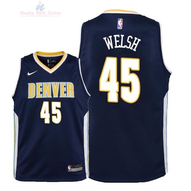 Acquista Maglia NBA Bambino Denver Nuggets #45 Thomas Welsh Marino Icon 2018