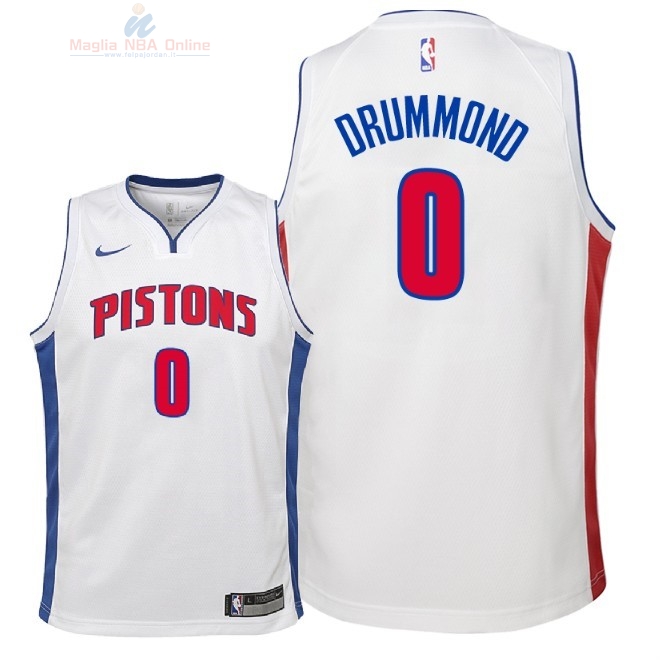 Acquista Maglia NBA Bambino Detroit Pistons #0 Andre Drummond Bianco Association 2018