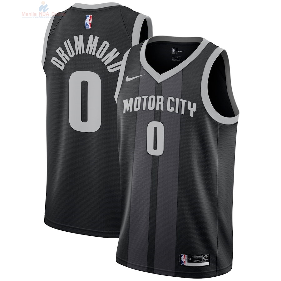 Acquista Maglia NBA Bambino Detroit Pistons #0 Andre Drummond Nike Nero Città 2018-19