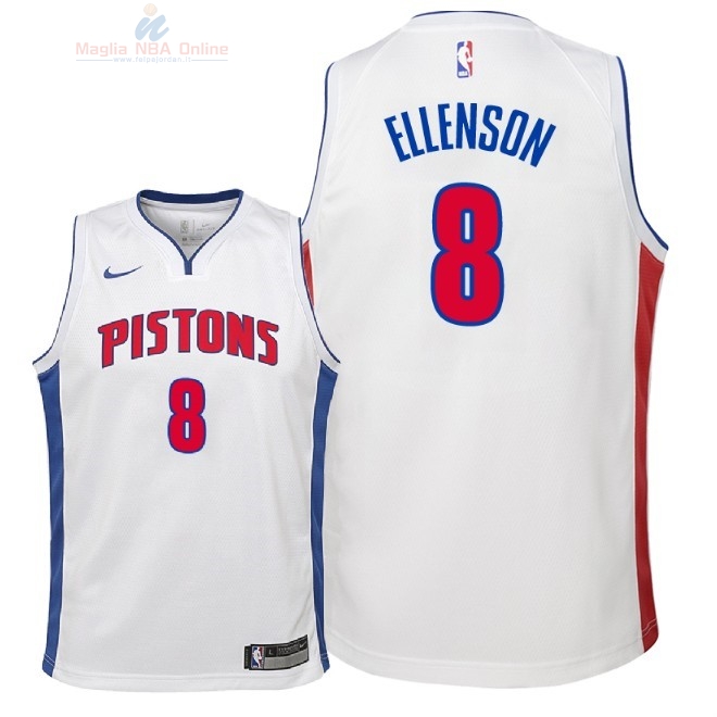 Acquista Maglia NBA Bambino Detroit Pistons #8 Henry Ellenson Bianco Association 2018