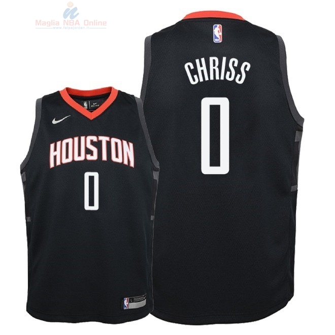 Acquista Maglia NBA Bambino Houston Rockets #0 Marquese Chriss Nero Statement 2018