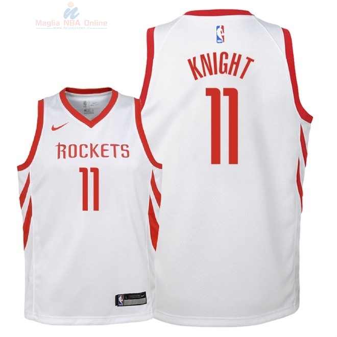 Acquista Maglia NBA Bambino Houston Rockets #11 Brandon Knight Bianco Association 2018