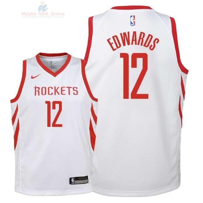 Acquista Maglia NBA Bambino Houston Rockets #12 Vincent Edwards Bianco Association 2018